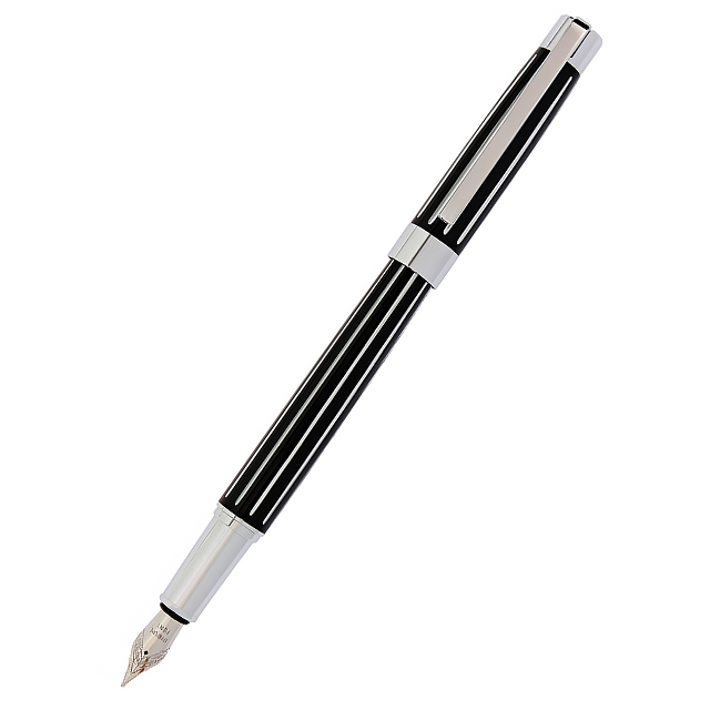 Ручка перова Optima Cabinet Maestro корпус чорнийв смужку в подарунковому футлярі
