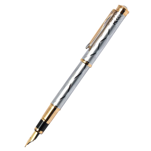 Ручка перова Optima Cabinet Venice корпус срібний в подарунковому футлярі