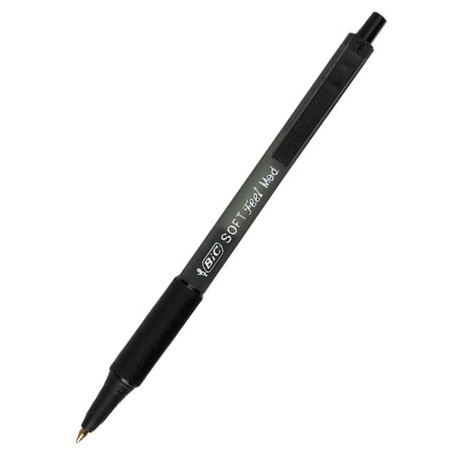 Ручка кулькова автоматична BIC Soft Feel Grip 1,0 мм чорнна