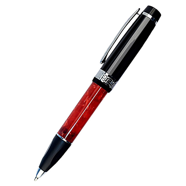 Ручка кулькова Optima Cabinet Empire синя корпус чорно-червоний в подарунковому футлярі