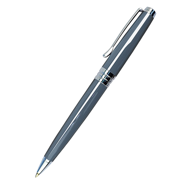 Ручка кулькова Optima Cabinet Prestige синя корпус сірий в подарунковому футлярі