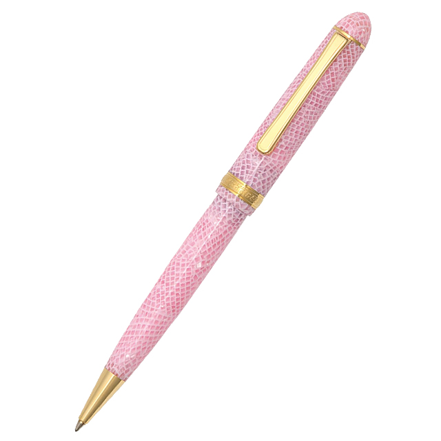 Ручка кулькова Platinum Celluloid Sakura чорна рожевий корпус