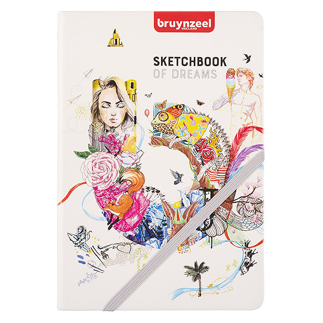 Блокнот А5 Bruynzeel Sketch/NoteBook на гумці білий блок 80 аркушів