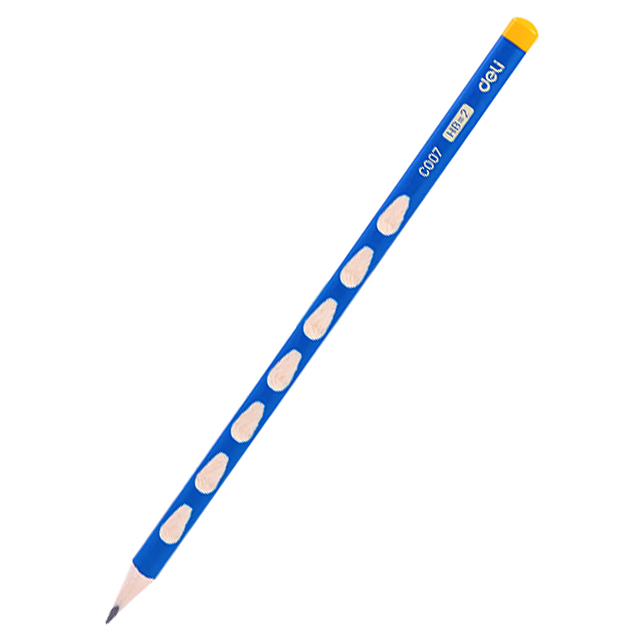 Олівець Deli EC007 U-Touch HВ тригранний синій корпус