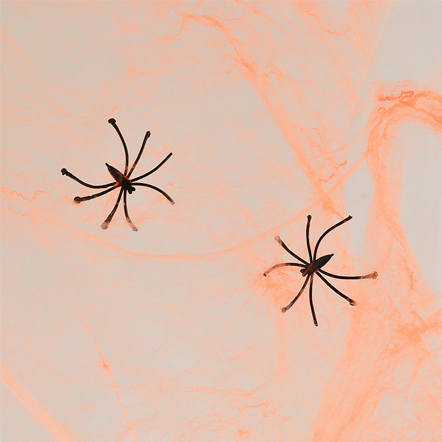 Декоративний виріб Yes! Fun "Павутина" помаранчева з двома павуками 20 г
