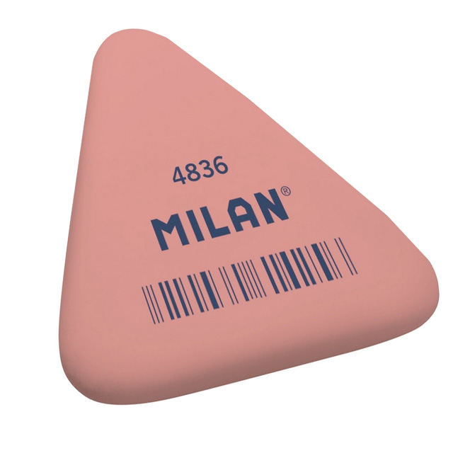 Гумка Milan 4836 трикутна кольорова асорті 50х50х7 мм