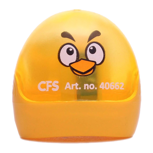 Чинка CFS Весела пташка з контейнером колір асорті