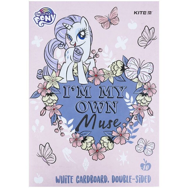 Картон білий Kite Little Pony Маленькі Поні А4 230г/м2 двосторонній 10 аркушів (4063276040312)