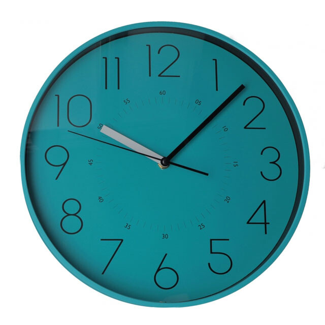 Настінний годинник Optima Flash круглий бірюзово-синій (О52098)