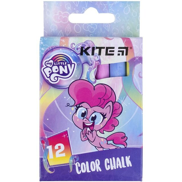 Крейда кольорова Kite Little Pony Маленькі Поні 12шт циліндрична (4063276038876)
