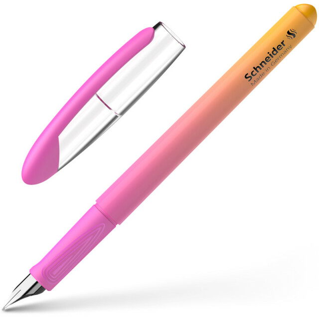 Ручка-перо Schneider Voyage Pink Sunset Градієнт з чорнильним патроном корпус рожево-жовтий (S161145)