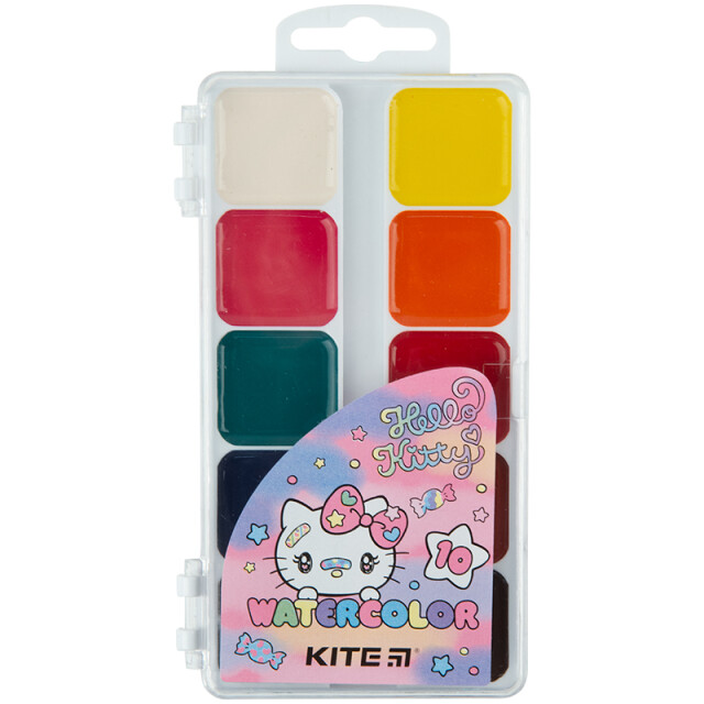 Фарби акварельні Kite Hello Kitty Кошенятко Кітті 10 кольорів (4063276146120)