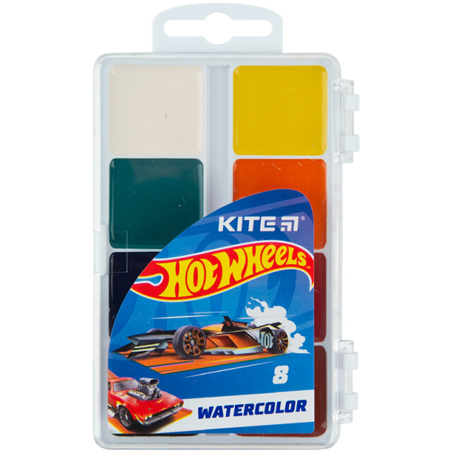 Фарби акварельні Kite Hot Wheels Машинки Хотвілс 8 кольорів (4063276146090)