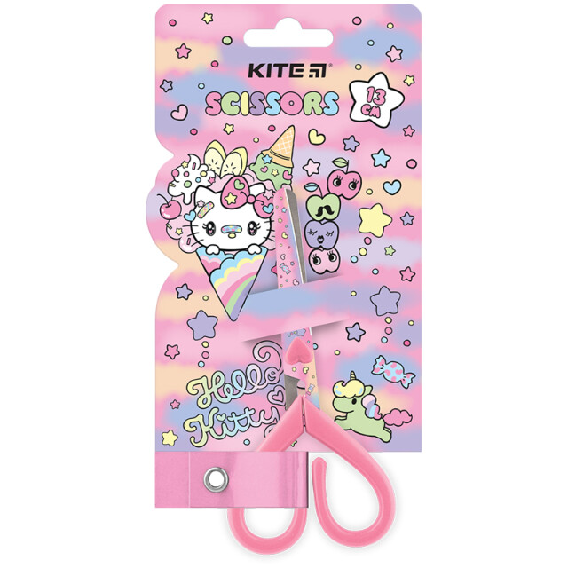 Ножиці дитячі Kite Hello Kitty Кошенятко Кітті 13 см з принтом на лезі