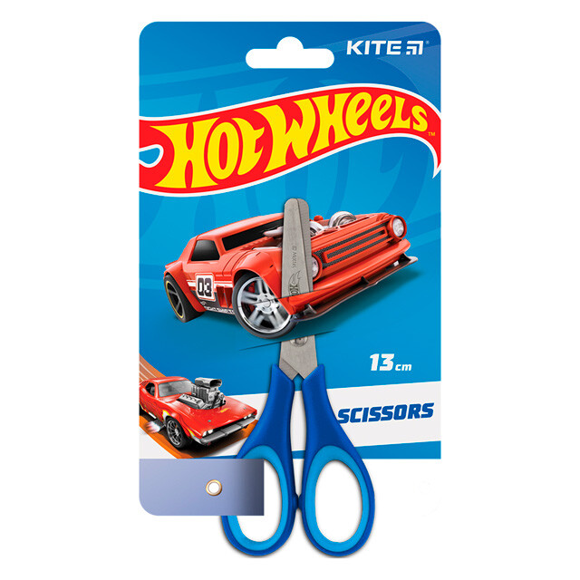 Ножиці дитячі Kite Hot Wheels 13 см з прогумованими ручками