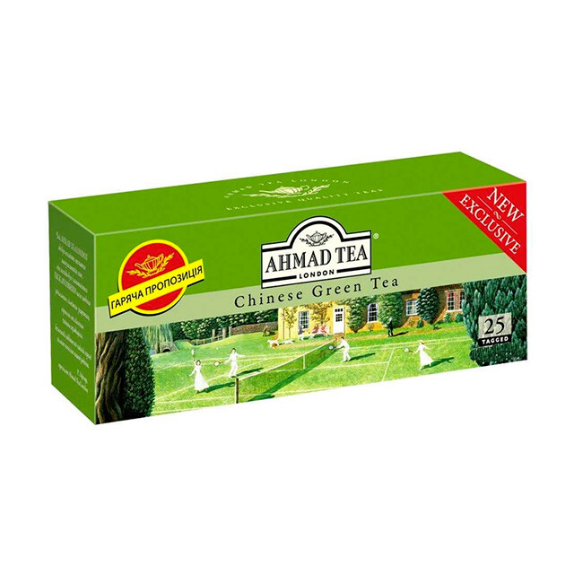 Чай Ahmad Китайський зелений у пакетиках 25шт х 1,8г (054881011198)