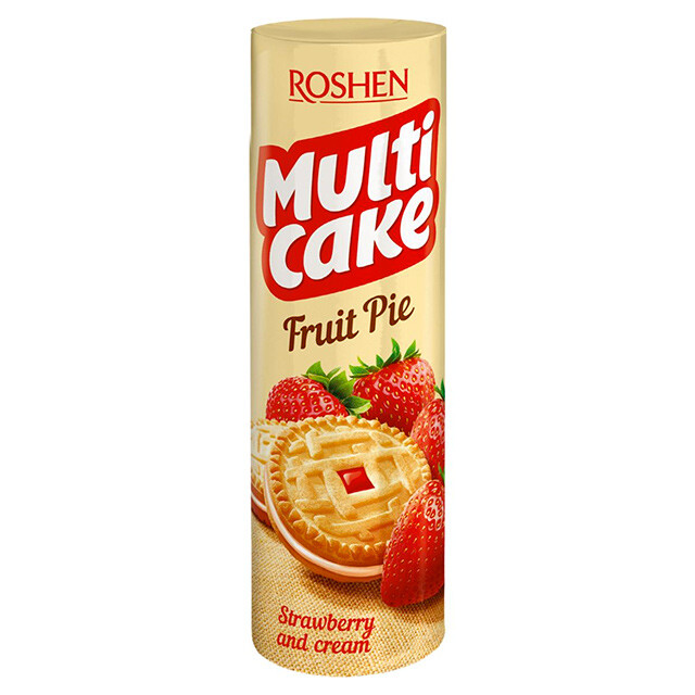 Печиво Roshen Multicake Полуниця-крем 180г (4823077609091)