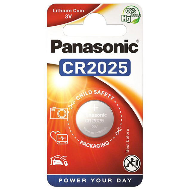 Батарейка Panasonic Lithium CR2025 3В 1шт (CR-2025EL/1B)
