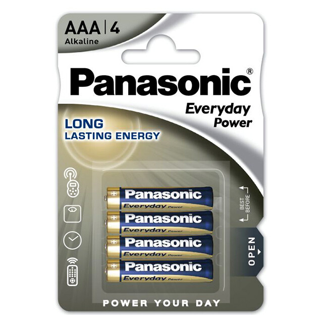 Батарейки Panasonic 1.5В EVERYDAY POWER LR03 ААА 4шт (LR03REE/4BP)