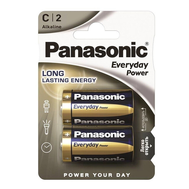 Батарейки Panasonic EVERYDAY POWER LR14 C 2шт (LR14REE/2BR)