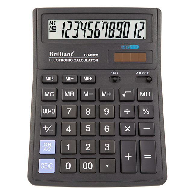 Калькулятор Brilliant 12 розрядний (BS-0333)