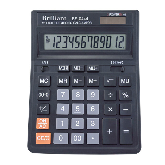 Калькулятор Brilliant 12 розрядний (BS-0444)