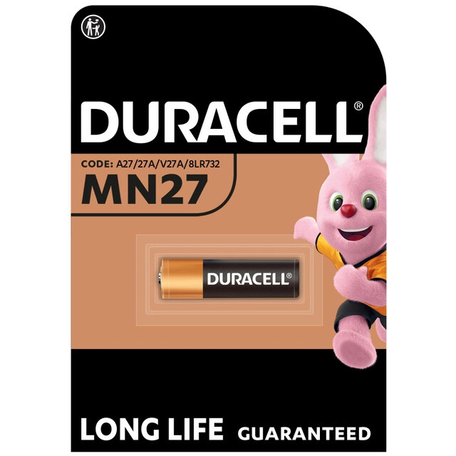 Батарейка Duracell Plus 12В Alkaline LongLife MN27 1шт (5000394023352)