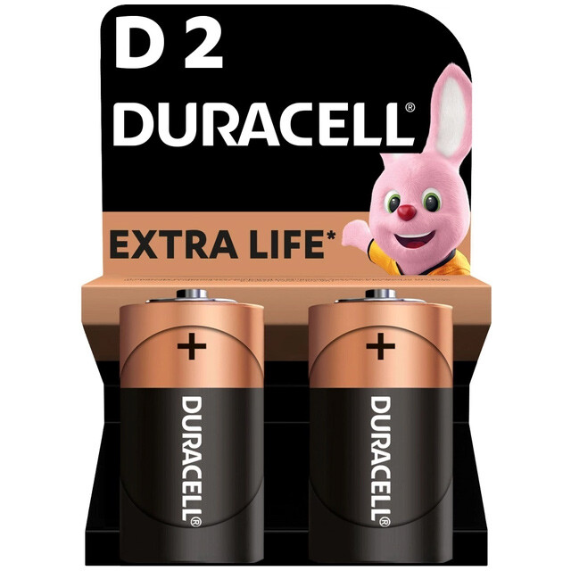 Батарейки Duracell 1,5В MN1300-LR20 D 2шт (5000394052512)