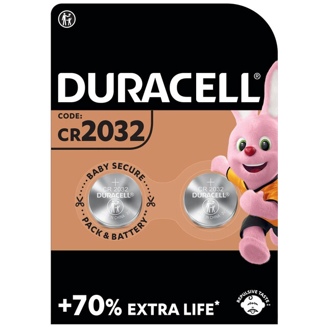 Батарейка Duracell Lithium DL/CR2032 3В 2шт (5000394054967)
