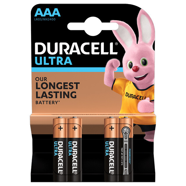 Батарейки Duracell Ultra Power 1.5В MX2400-LR03 AAA 4шт (5000394062931)