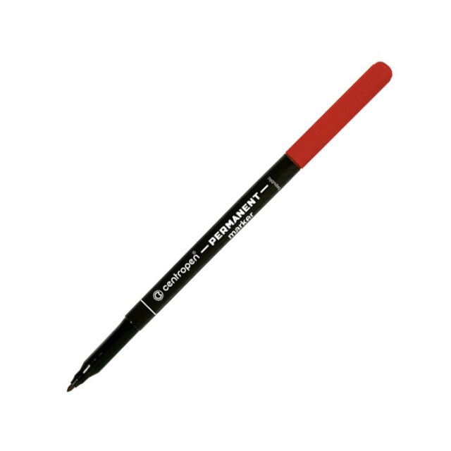 Перманентний маркер Centropen 1 мм червоний (2536/02)
