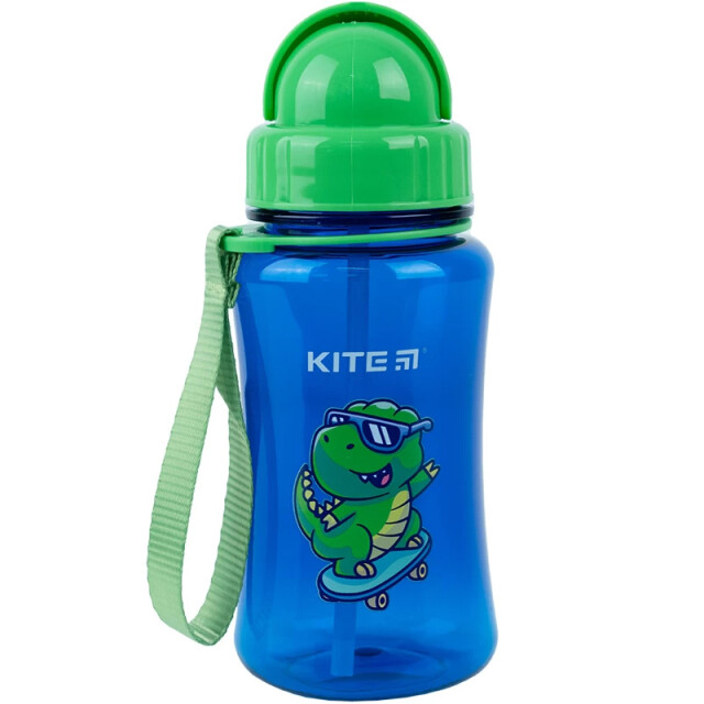 Пляшечка для води Kite "Динозаврик" 350 мл синя з зеленим (K23-399-2)