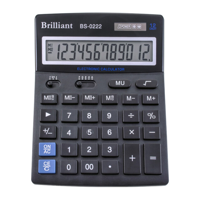 Калькулятор Brilliant 12 розрядний (BS-0222)