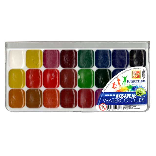 Фарби акварельні медові Луч Класика 24 кольорів